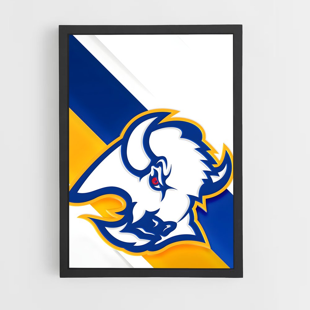 Poster Blue Rams – affiche Hockey sur glace (vue 2)